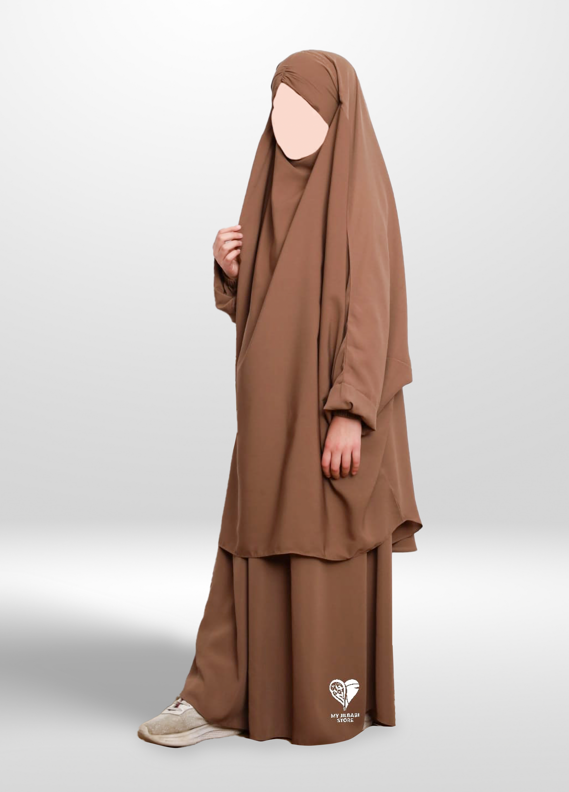 brown girls 2 piece jilbab