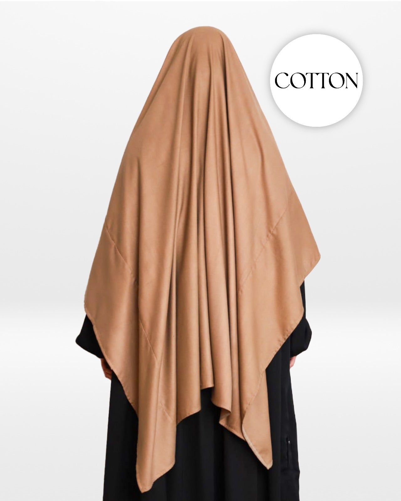 100% Cotton Khimar Taupe