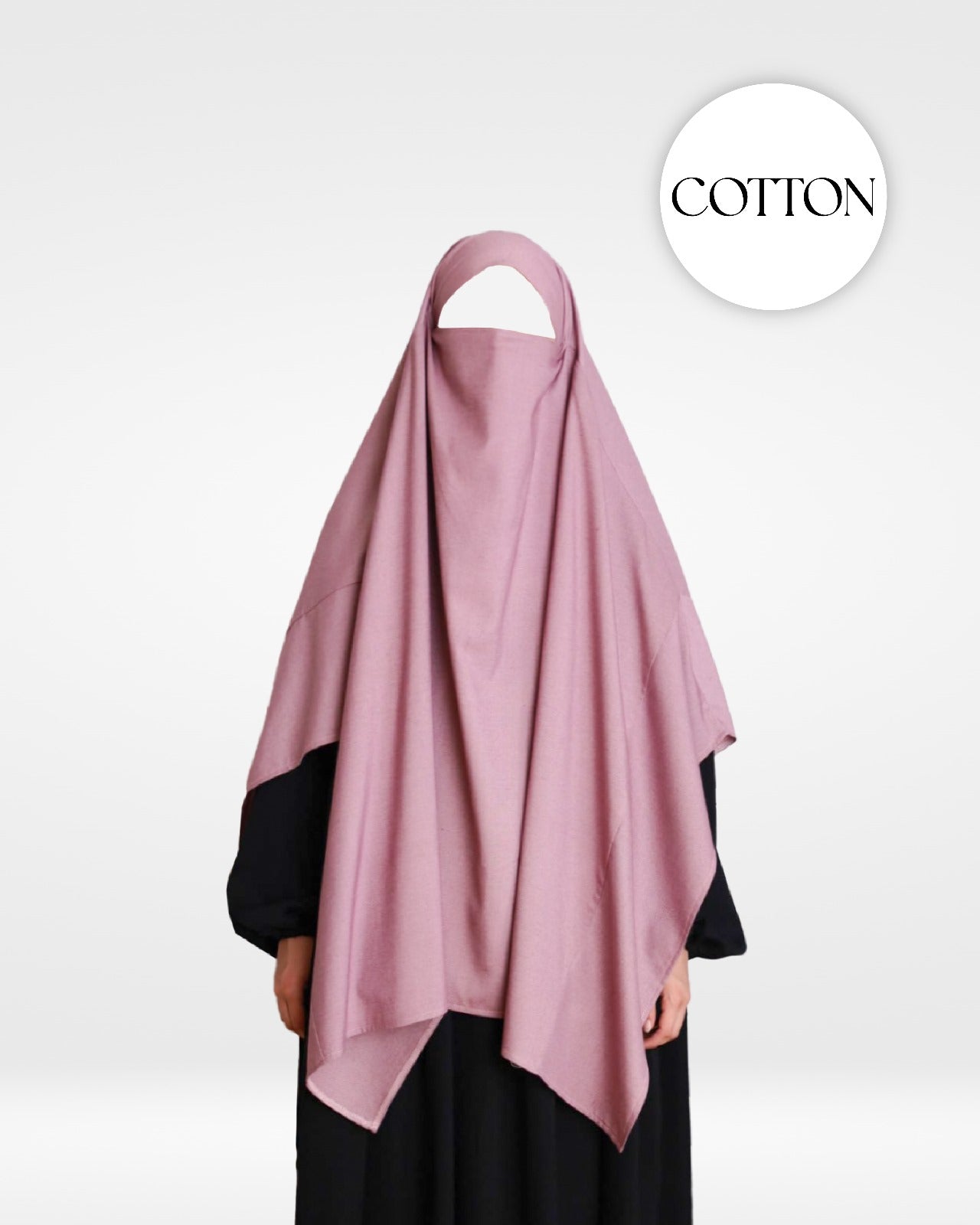 100% Cotton Khimar Rose Pink