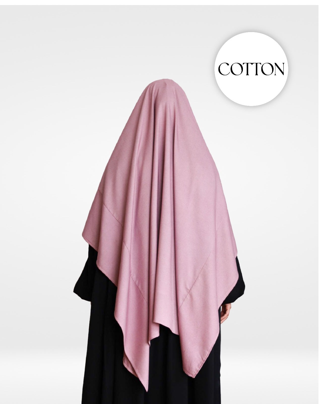 100% Cotton Khimar Rose Pink