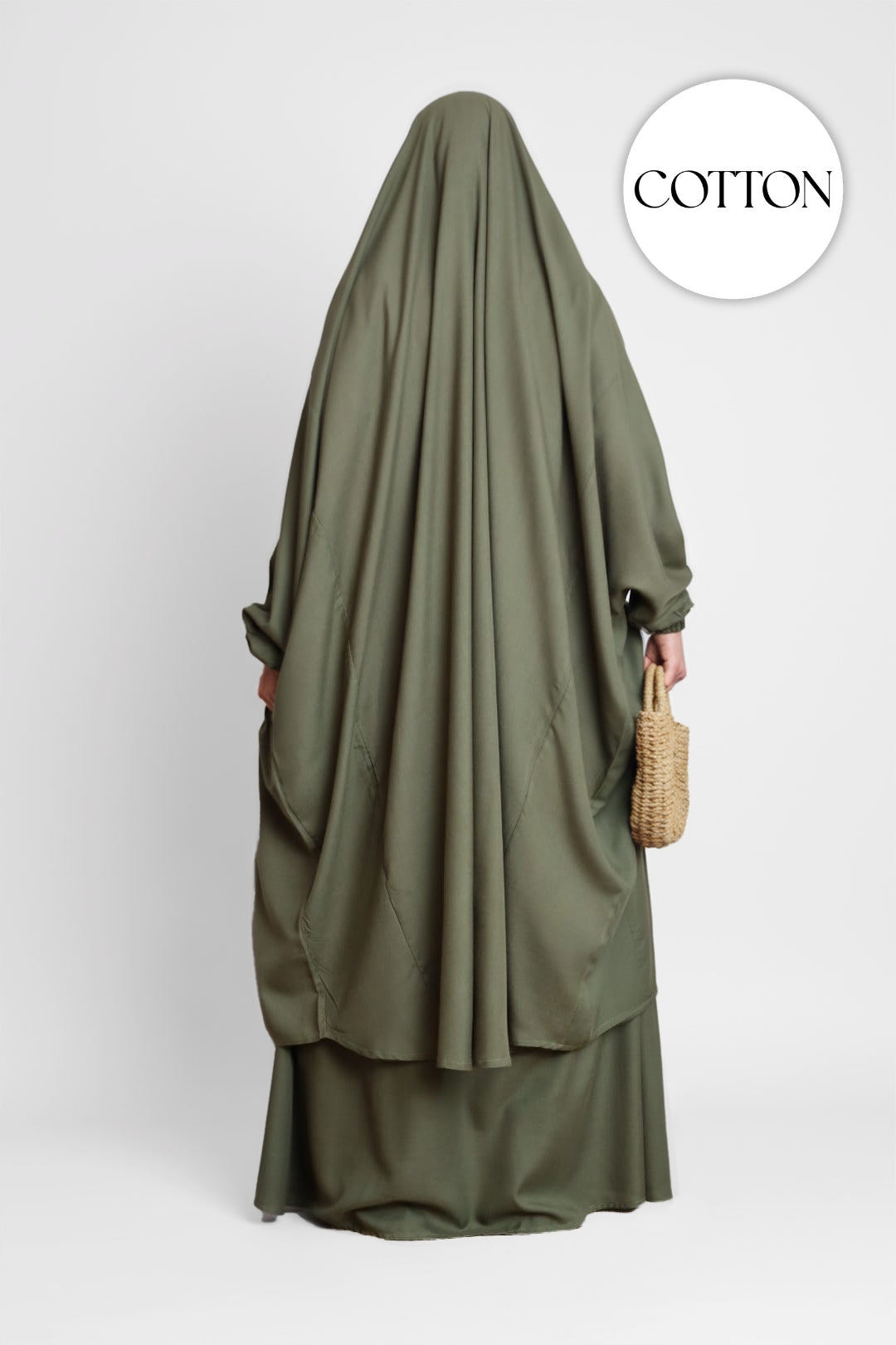 100% Cotton 2 Piece Jilbab Khaki