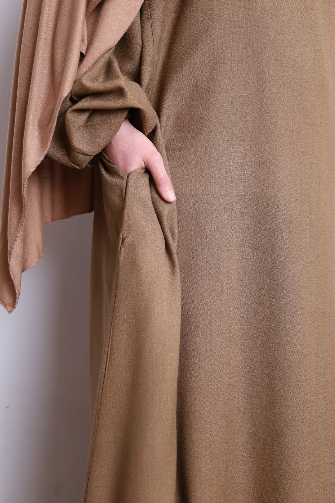 100% Cotton Abaya Taupe