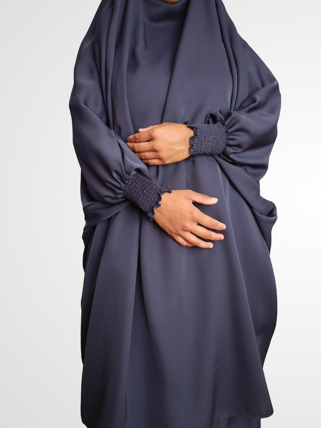 Darkest Grey Nida - 2 Piece Superluxe Jilbab