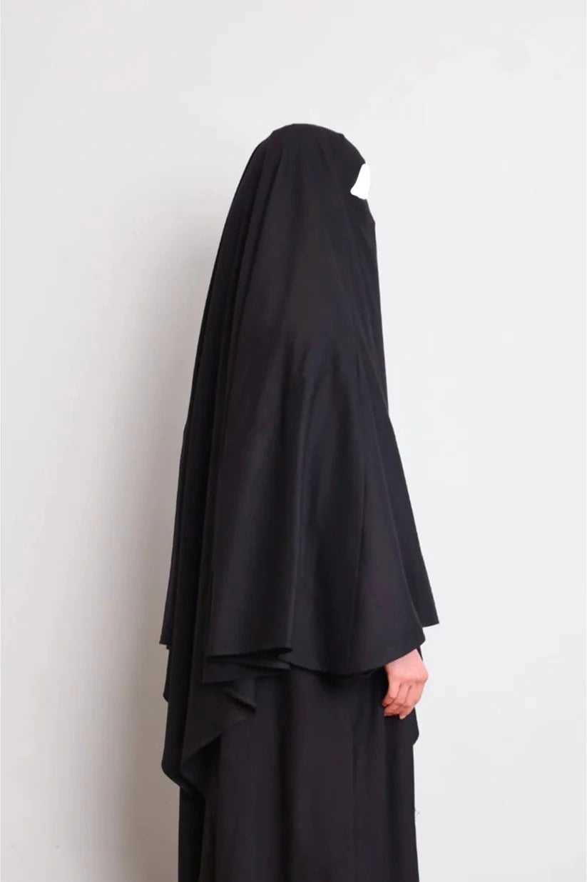 Cotton Diamond Khimar Black