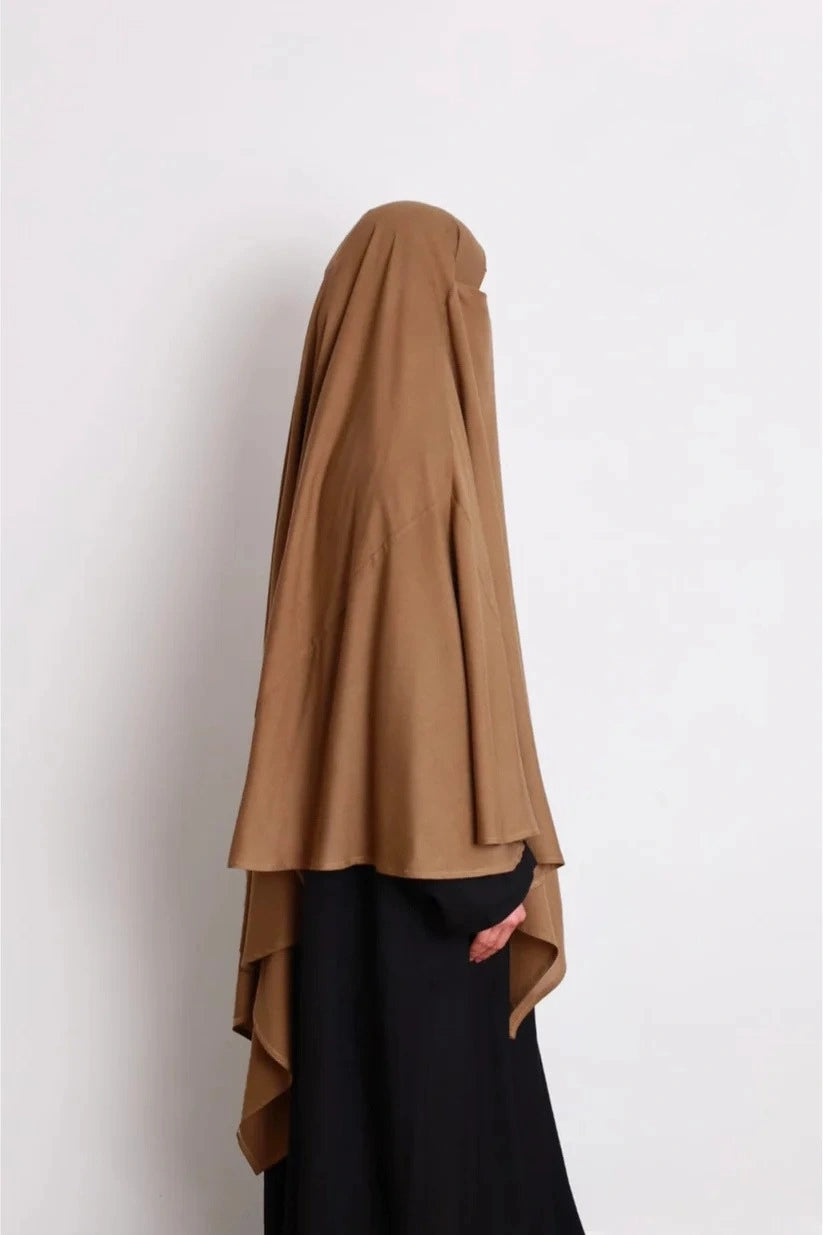 Cotton Diamond Khimar Taupe