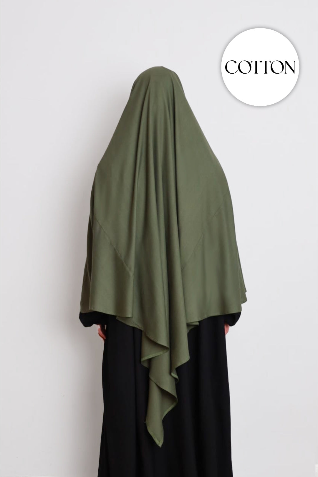 100% Cotton Diamond Khimar Khaki