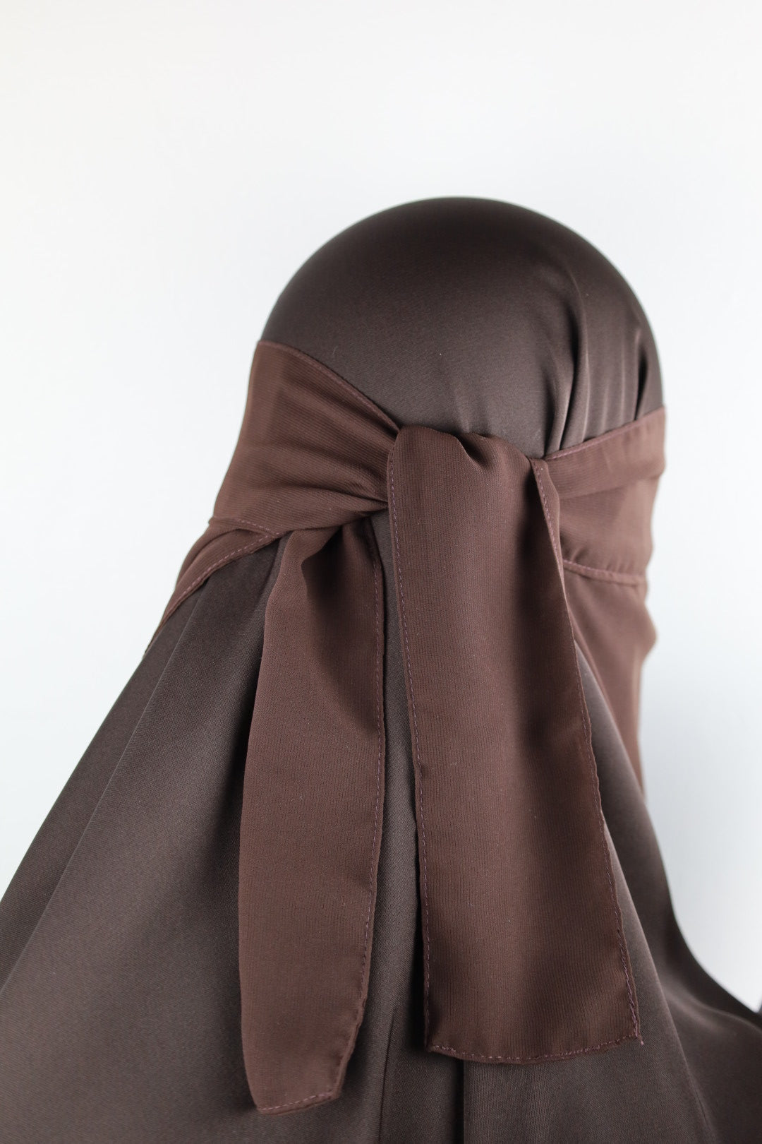 Chocolate Brown Non Iron 1 Layer Niqab