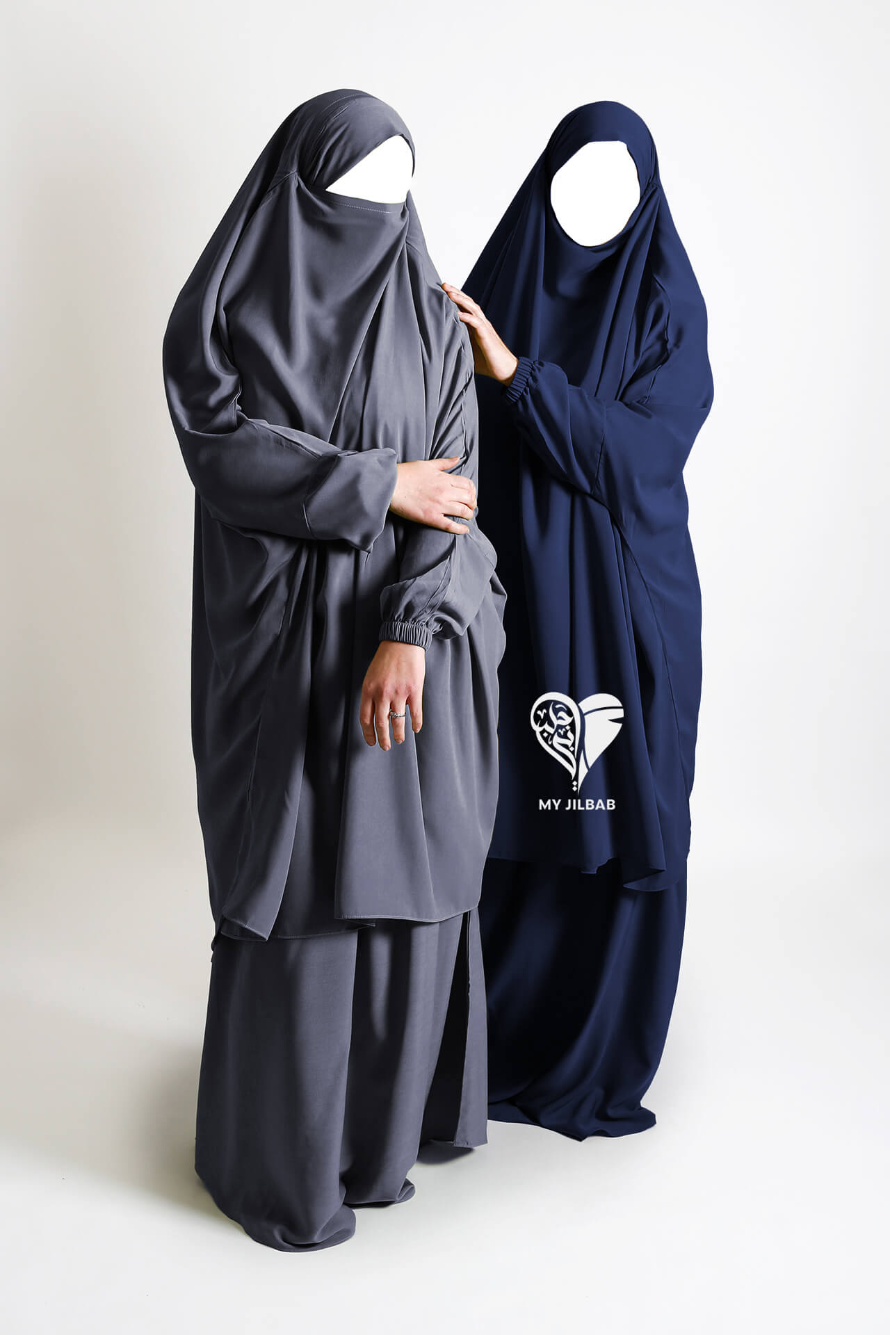 Charcoal Grey- 2 Piece Matte Jilbab