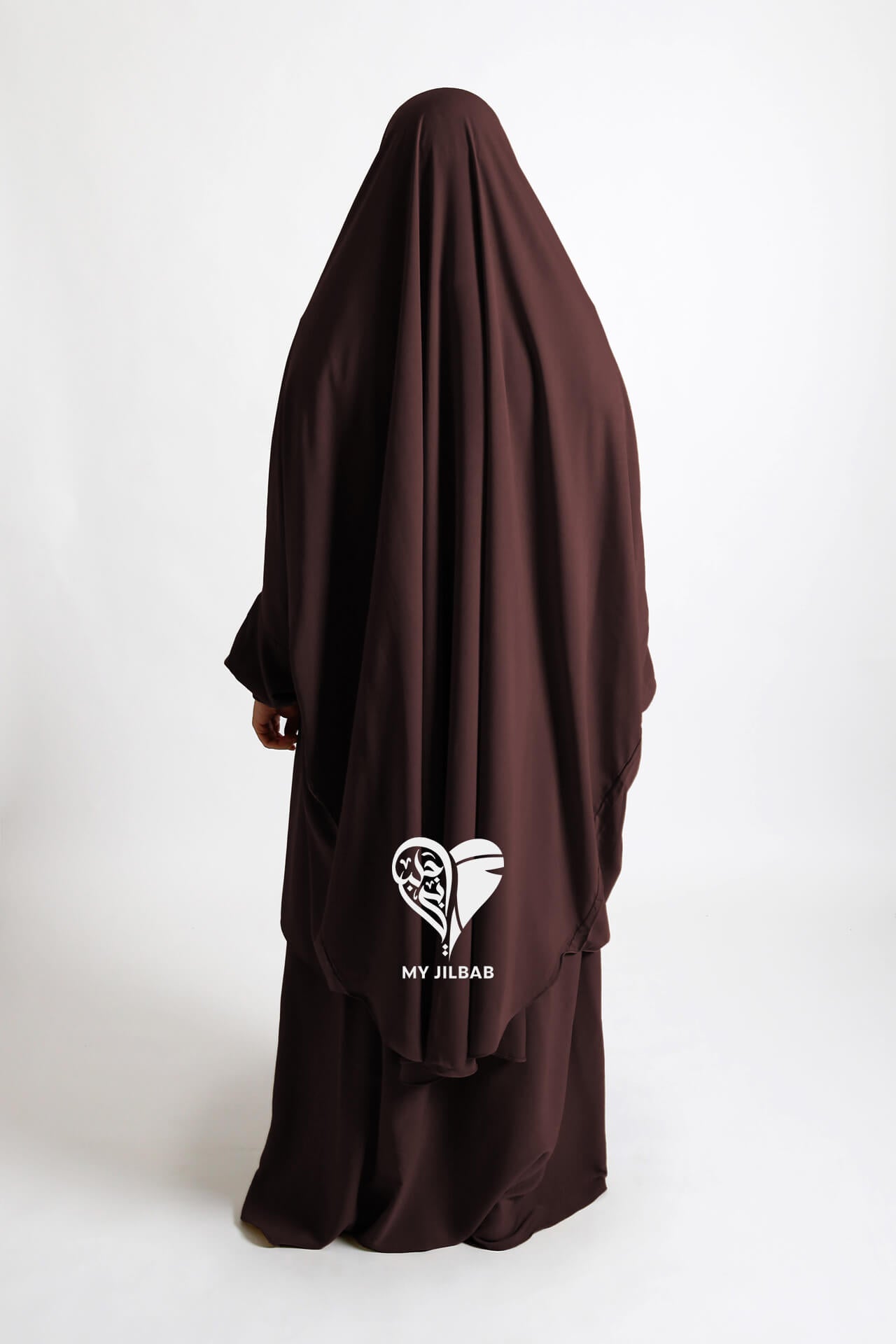 Dark Brown - 2 Piece Matte Jilbab