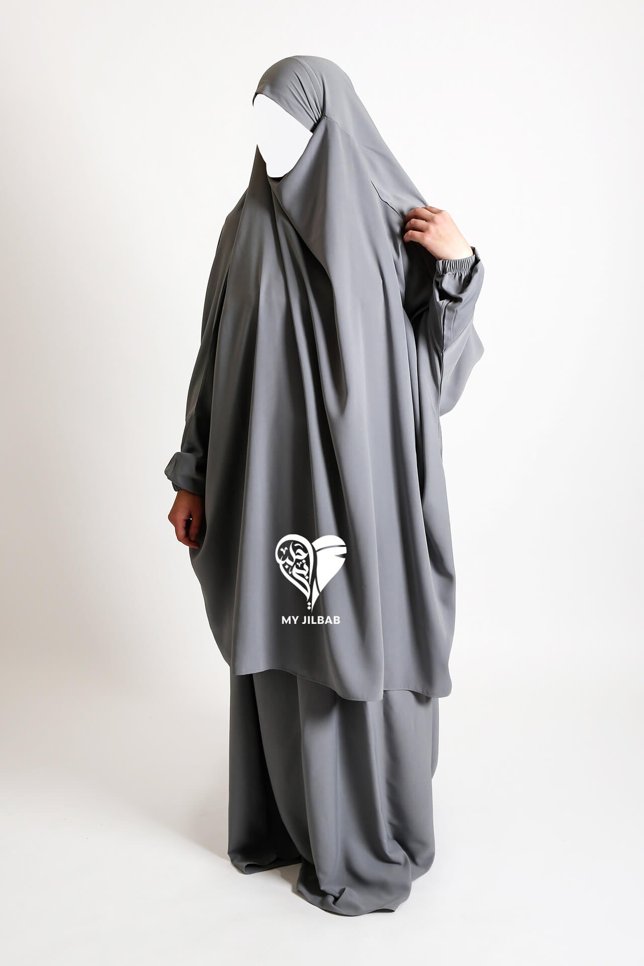 Light Grey - 2 Piece Matte Jilbab