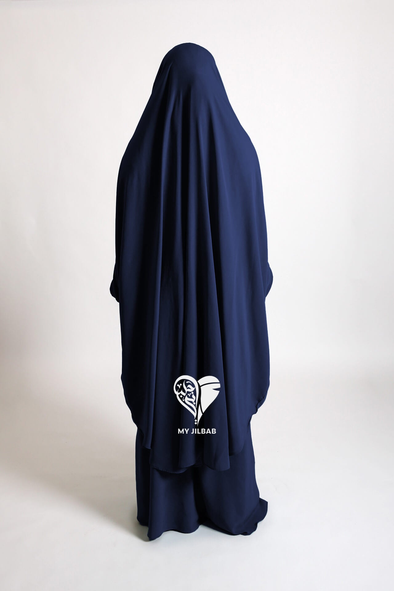 Navy- 2 Piece Matte Jilbab