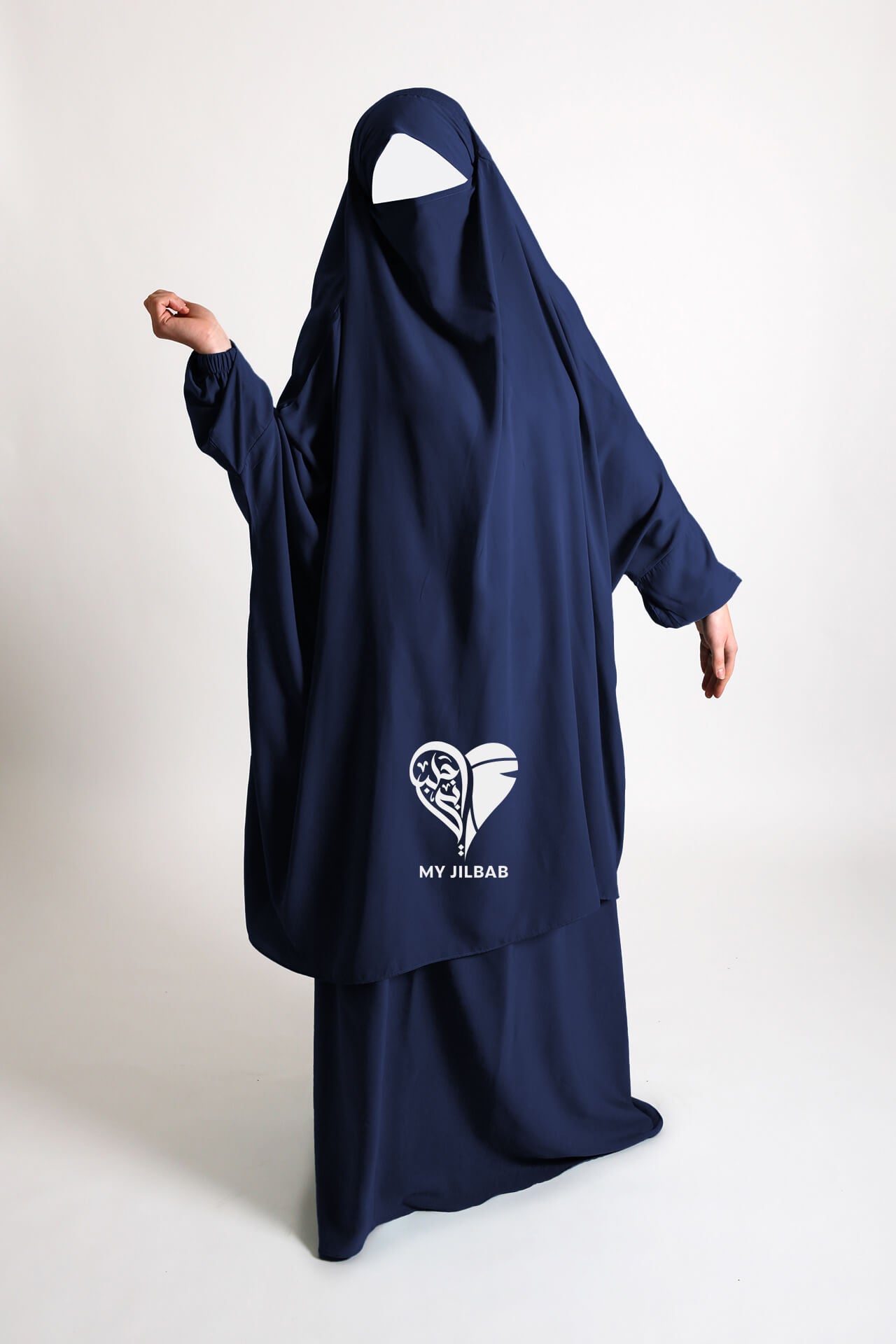Navy- 2 Piece Matte Jilbab