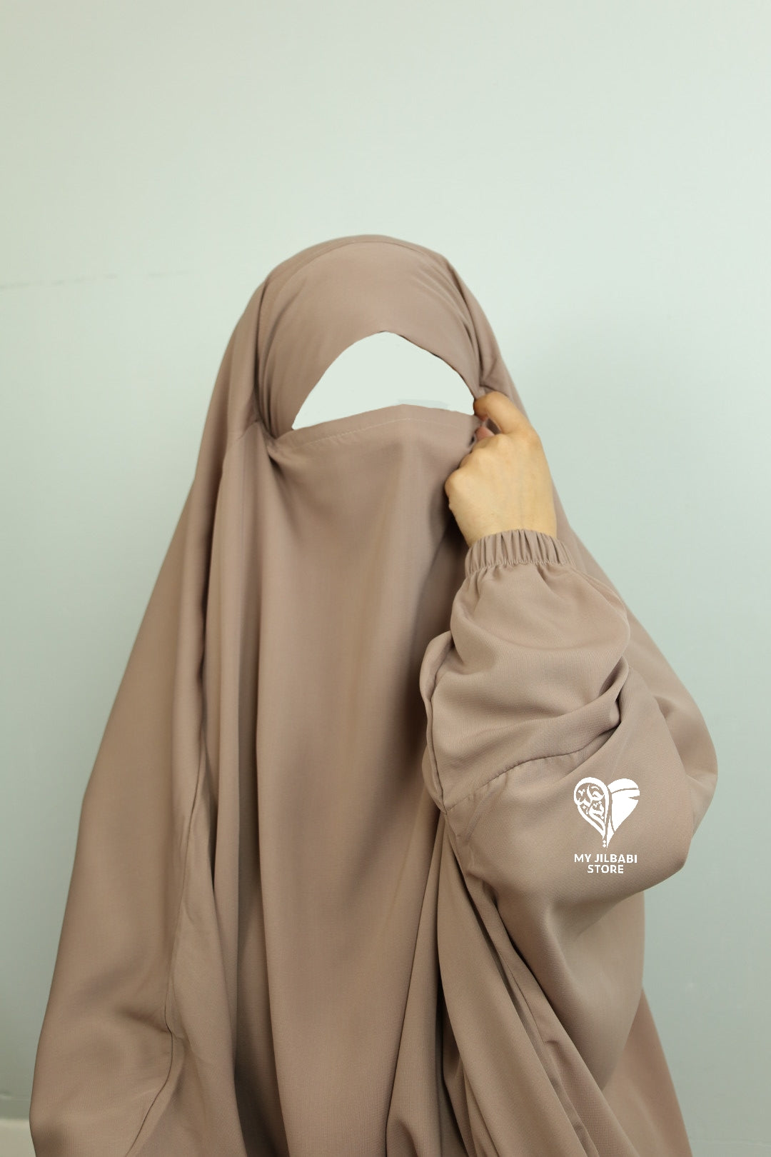 Light Beige 2 Piece Matte Jilbab