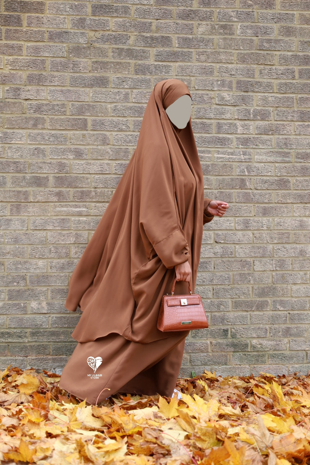 Chestnut Brown- 2 Piece Matte Jilbab