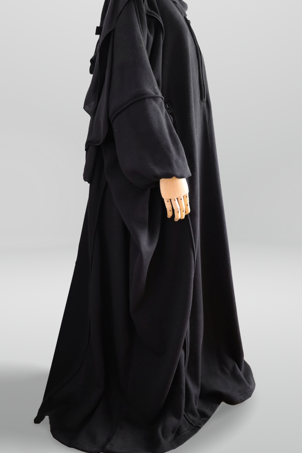 Thick Winter Abaya Black