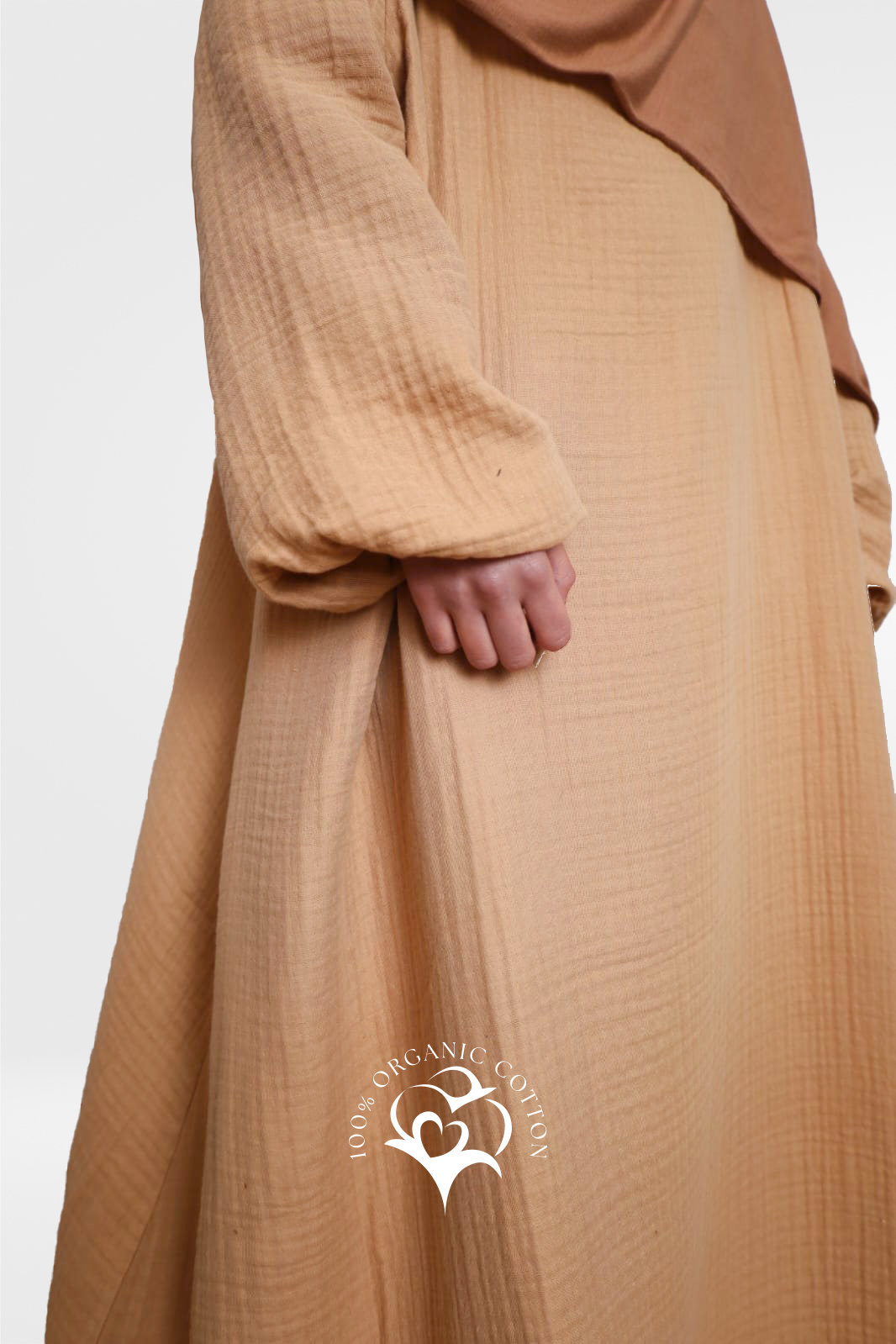 100% Organic Cotton Abaya Beige