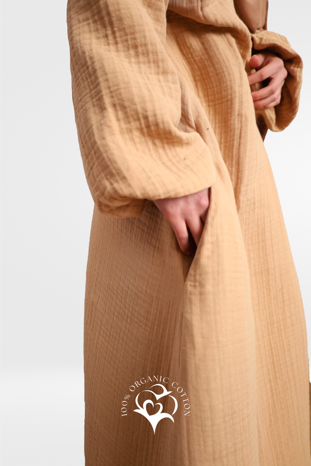 100% Organic Cotton Abaya Beige