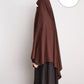Cotton Diamond Khimar Dark Brown