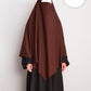 Cotton Diamond Khimar Dark Brown