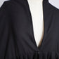 100% Cotton Pleated Abaya With Nursing Zip Black