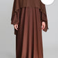 Cotton Abaya Dark Brown
