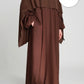 Cotton Abaya Dark Brown