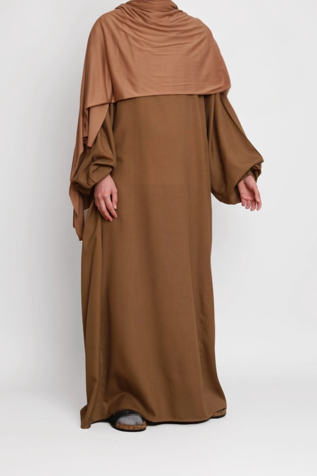 Cotton Abaya Taupe