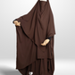 Dark Brown - 3 Piece Nursing Abaya Set