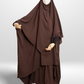 Dark Brown - 3 Piece Nursing Abaya Set