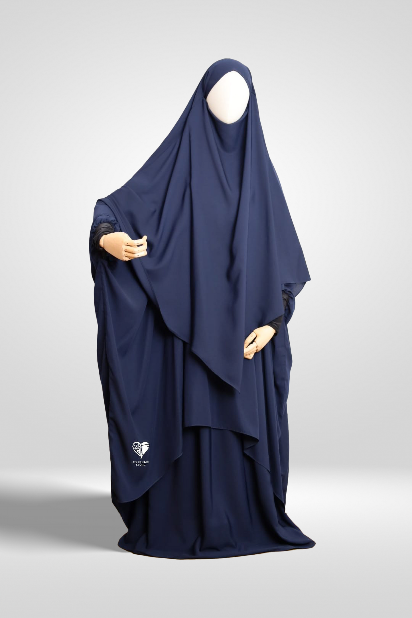 Navy - 3 Piece Nursing Abaya Set