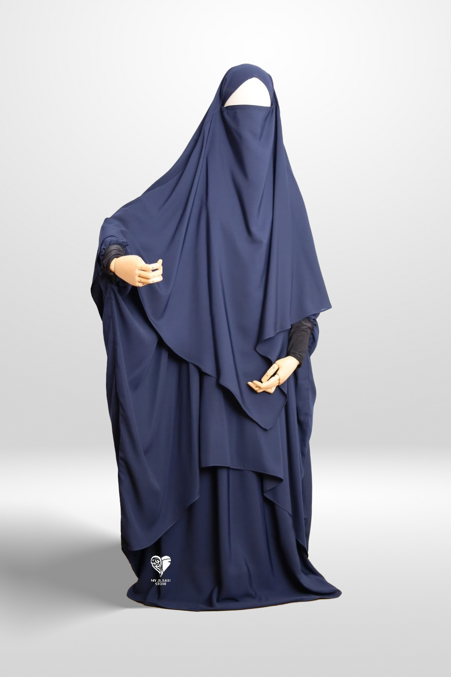 Navy - 3 Piece Nursing Abaya Set