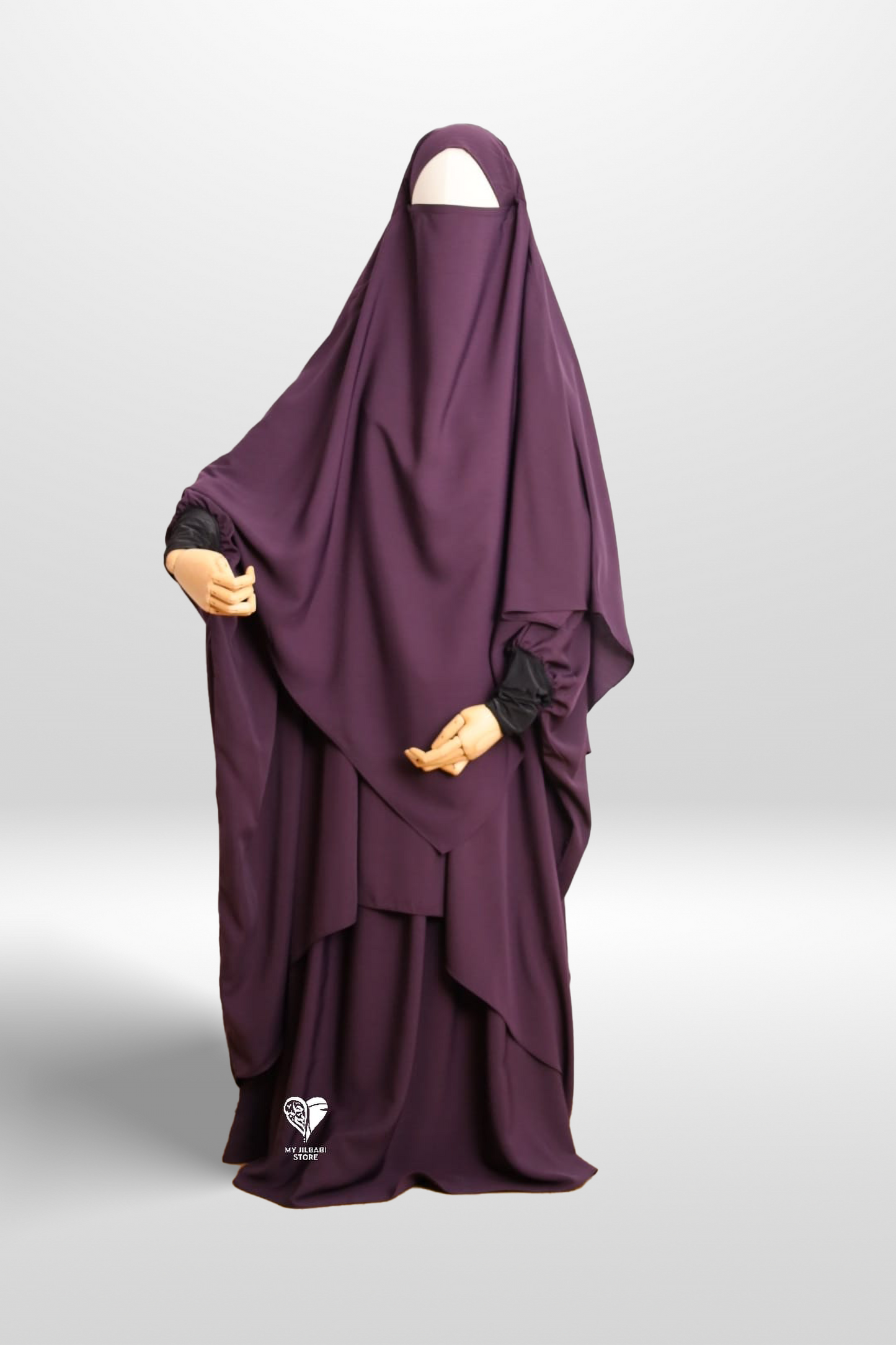 Purple - 3 Piece Nursing Abaya Set