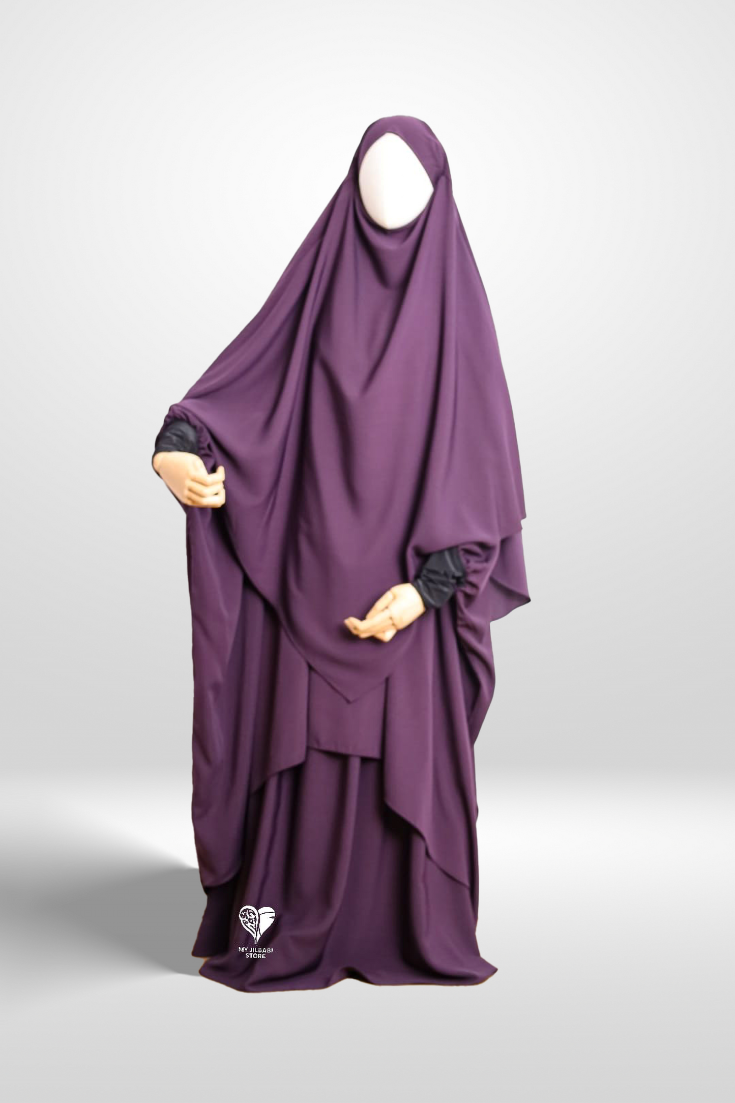 Purple - 3 Piece Nursing Abaya Set