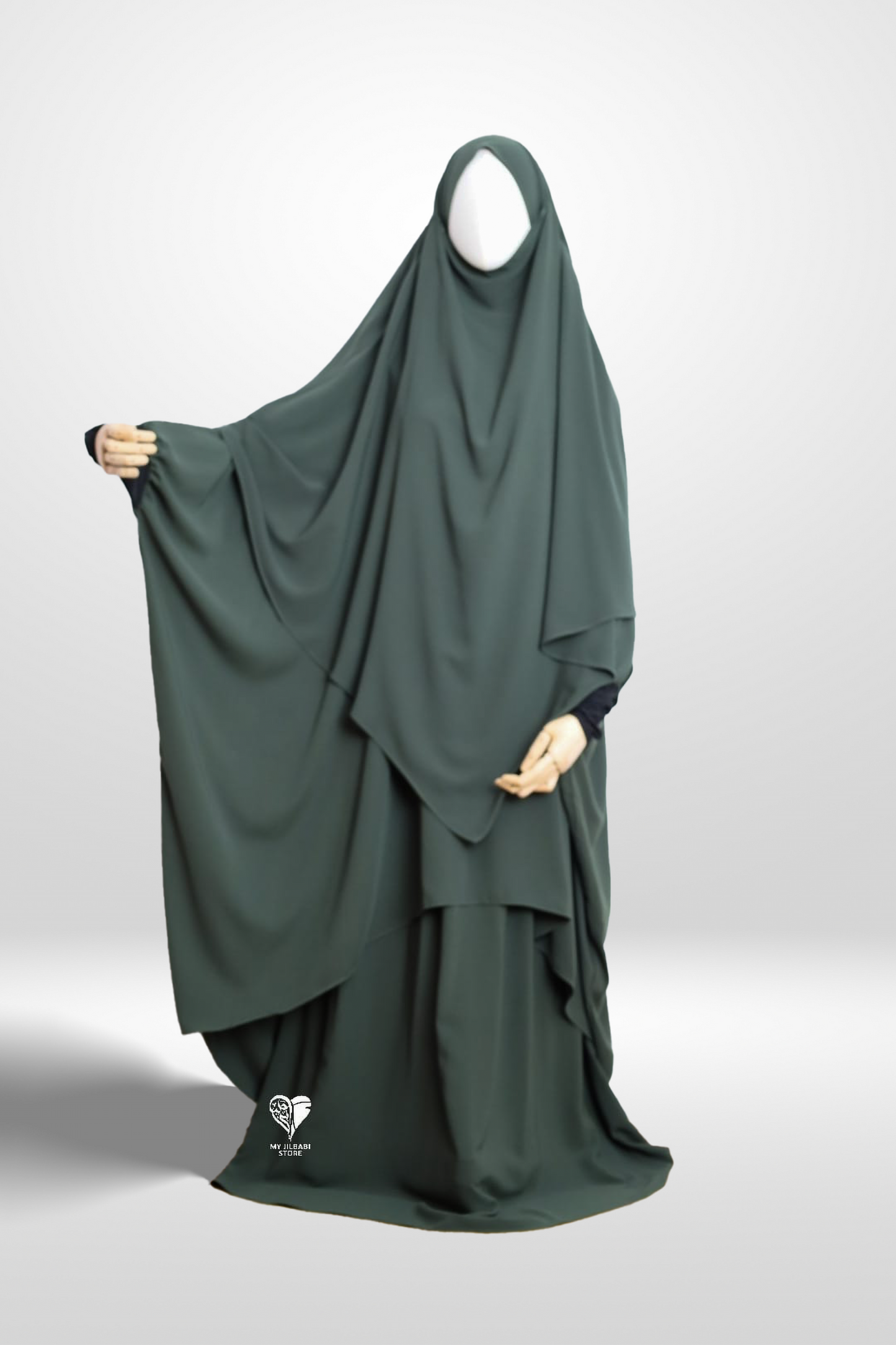 Khaki - 3 Piece Nursing Abaya Set