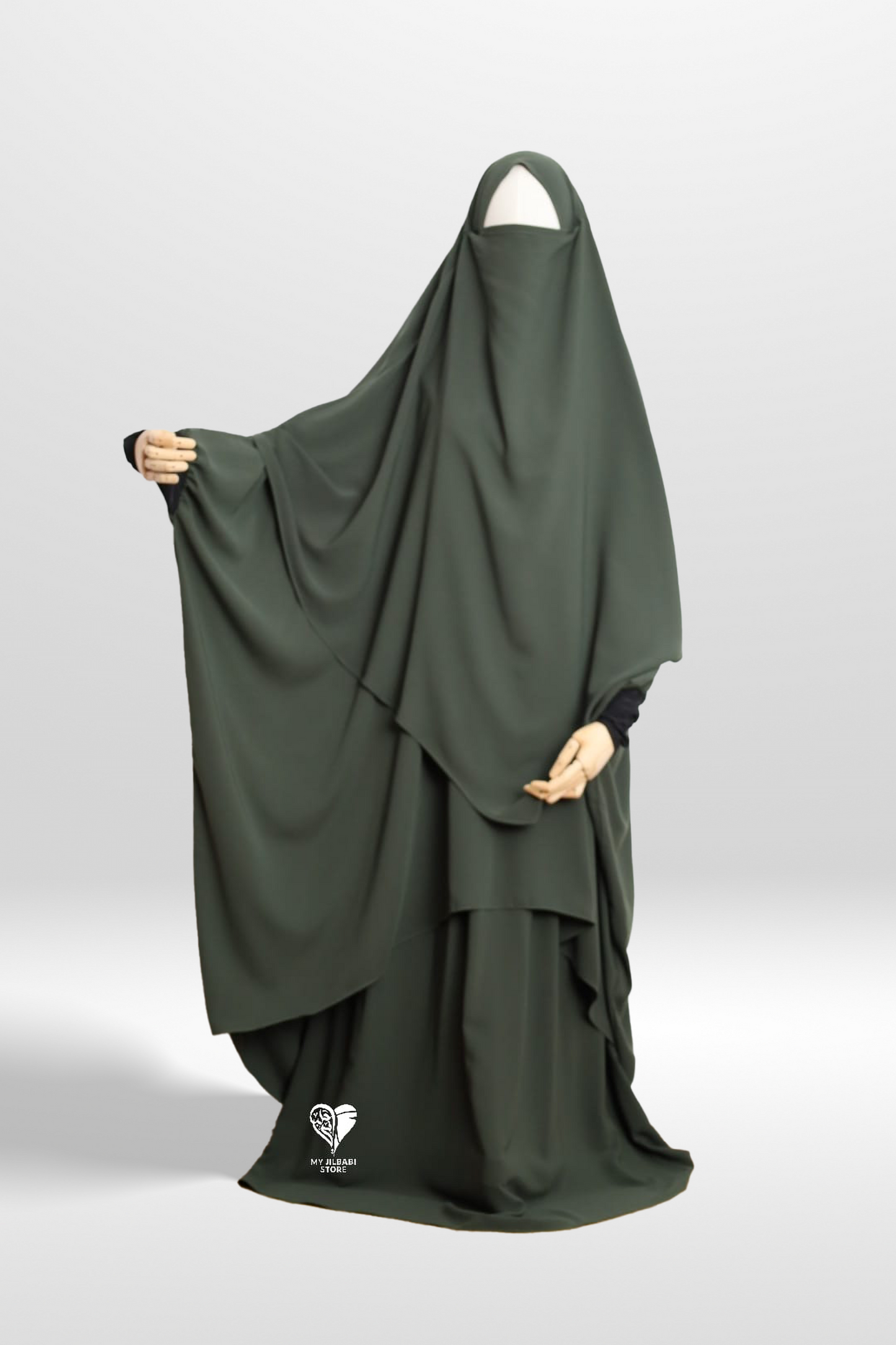 Khaki - 3 Piece Nursing Abaya Set