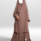 girls taupe 2 piece jilbab