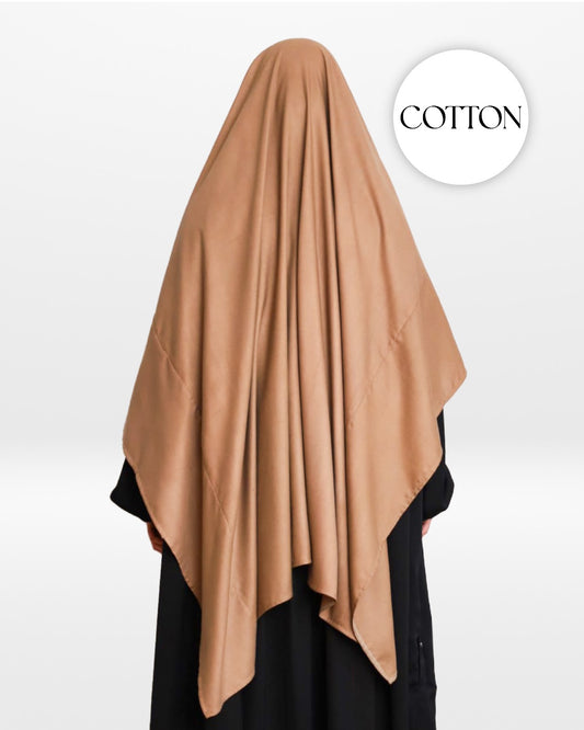 100% Cotton Khimar Taupe