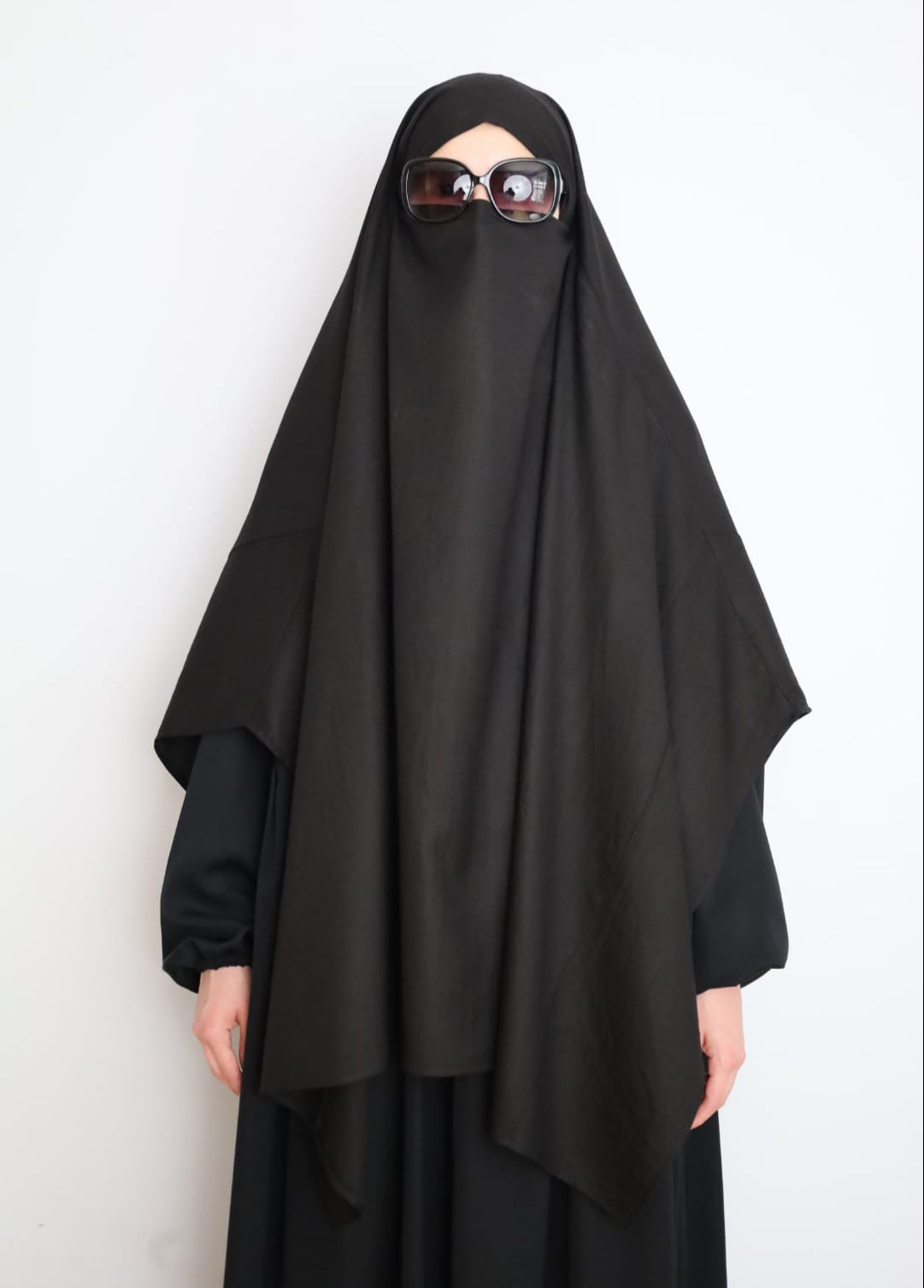 100% Cotton Khimar Black