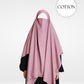 100% Cotton Khimar Rose Pink