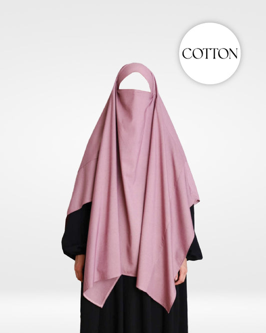 100% Cotton Khimar Rose Pink