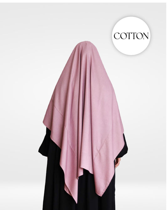 100% Cotton Khimar Rose Pink