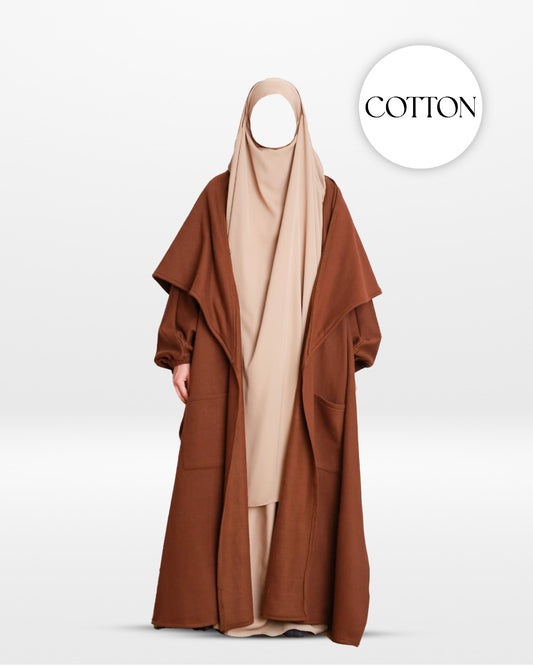 Long Dark Brown Jilbab Jacket