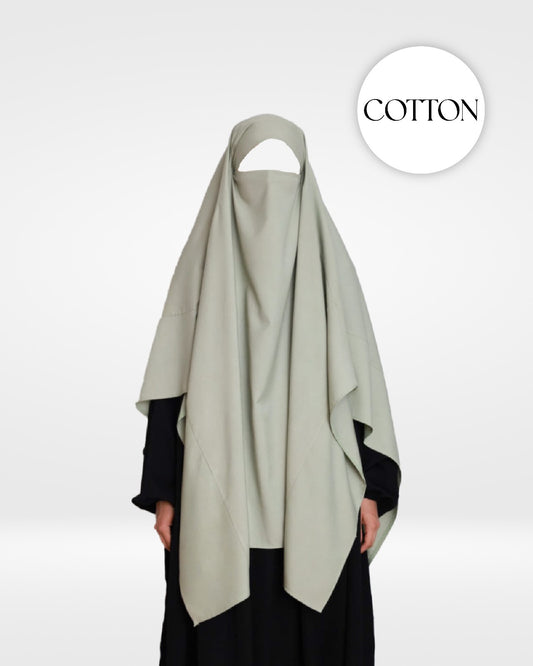 100% Cotton Khimar Sage