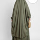 100% Cotton 2 Piece Jilbab Khaki