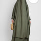 100% Cotton 2 Piece Jilbab Khaki