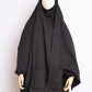Winter Khimar With Pockets Black