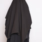 Winter Khimar With Pockets Black