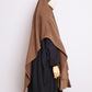 Winter Khimar With Pockets Dark Brown