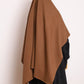 Winter Khimar With Pockets Dark Brown