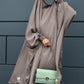 Light Grey Nida - 2 Piece Superluxe Jilbab